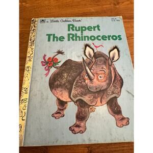 Vintage Rupert the Rhinoceros Golden Book Hardcover